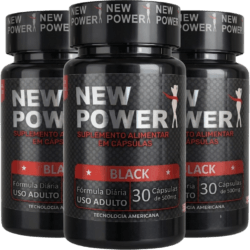 Termogênico New Power Black - combo 3 Unidades